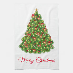 Vakantie keuken handdoek-boom theedoek