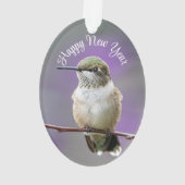 Vakantie kolibrie Acryl Ornament (achterkant)