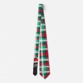 Vakantie Labradoodle Red Green Plaid Kerstmis Stropdas (Achterkant)