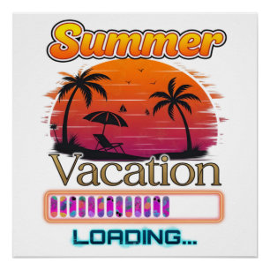 Vakantie laden zomerse zonsondergang strand perfect poster