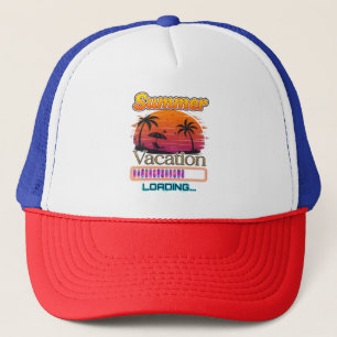 Vakantie laden zomerse zonsondergang strand trucker pet