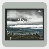 Vakantie land, Maine Vierkante Sticker (Voorkant)