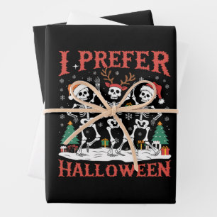 Vakantie Lelijke Kerstmis Ik heb liever Halloween Inpakpapier Vel
