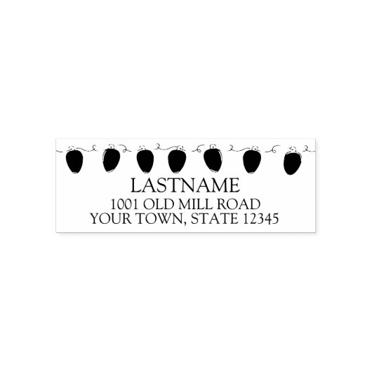 Vakantie Lichten Adres Zelfinkt Stempel (Design)