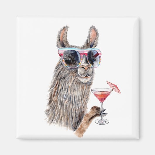 Vakantie Llama Magneet (Voorkant)