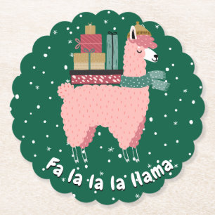 Vakantie Llama Onderzetter - Fa la la llama
