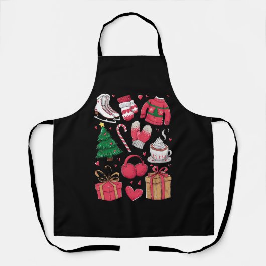 Vakantie Meisjes Schattige Kostuum Funny Christmas Schort (Voorkant)