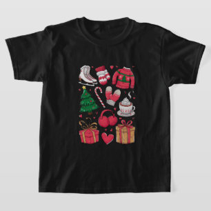 Vakantie Meisjes Schattige Kostuum Funny Christmas T-shirt