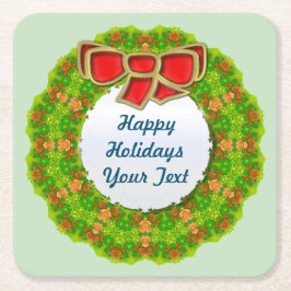 Vakantie met Abstract modern geometrisch ontwerp Vierkante Kartonnen Onderzetter