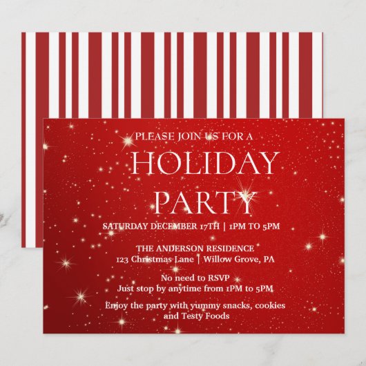 Vakantie met kerstversiering kaart (Voorkant / Achterkant)