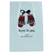 Vakantie Mittens Warm wil kerstcadeau Medium Cadeauzakje (Voorkant)