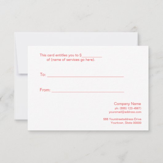 Vakantie-Mode: kerstcadeaubon (Achterkant)