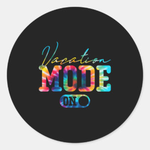 Vakantie Mode Zomer Dye Familie Strand Vakantie Mo Ronde Sticker