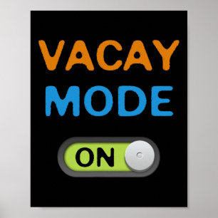 Vakantie Modus Aan Strand Palmen Cruise Sfeer Zome Poster