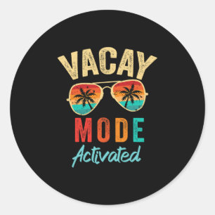 Vakantie Modus Geactiveerd Vakantie Zomer Cruise R Ronde Sticker