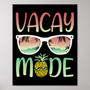 Vakantie Modus Grappige Ananas Met Zonnebril In Va Poster