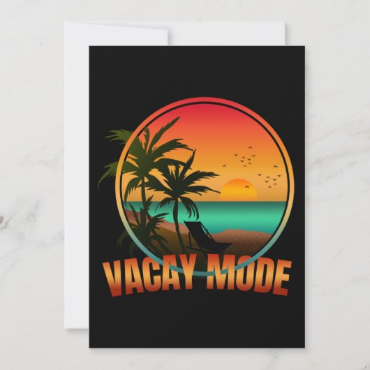 VAKANTIE MODUS KAART (Voorkant)