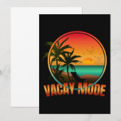 VAKANTIE MODUS KAART (Voorkant / Achterkant)