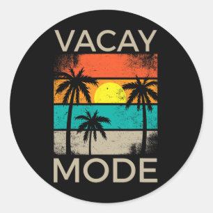 Vakantie Modus Mannen Vrouwen Kinderen Vakantie Zo Ronde Sticker