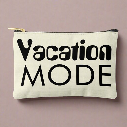 Vakantie modus Neutraal Zwart Vet Typografie Etui