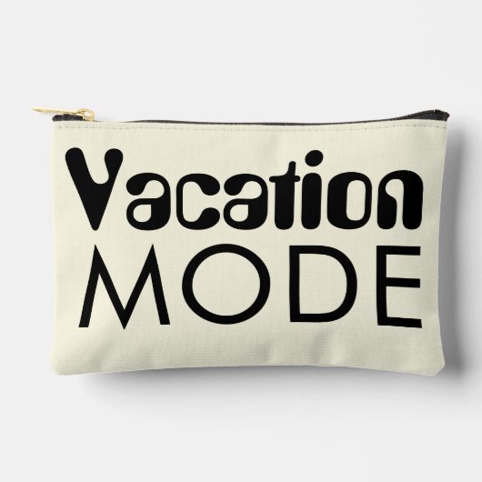Vakantie modus Neutraal Zwart Vet Typografie Etui (Voorkant)