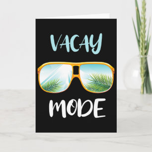 Vakantie Modus Palm Sungles Shirt Strand Zomer Tij Kaart