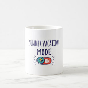 Vakantie-modus voor de zomer ingeschakeld koffiemok