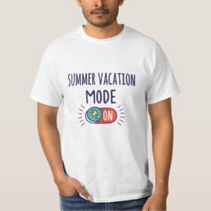Vakantie-modus voor de zomer ingeschakeld t-shirt