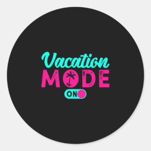 Vakantie modus zomer cruise ontsnapping familie st ronde sticker