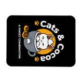 Vakantie Mok Ontwerp met Gezellige Kat en Poot Coo Magneet (Horizontaal)