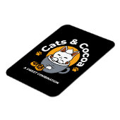 Vakantie Mok Ontwerp met Gezellige Kat en Poot Coo Magneet (Linkerzijde)