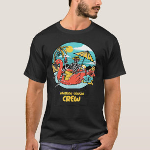 Vakantie neef bemanning koel skelet op de zomer B T-shirt