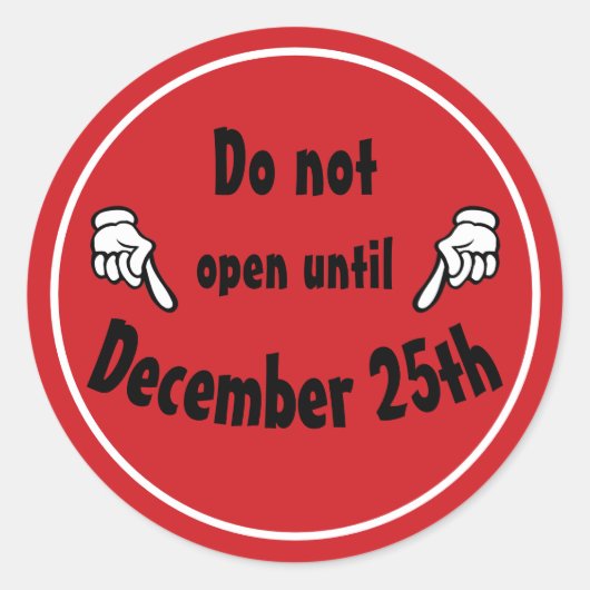 Vakantie 'niet open' Sticker (Voorkant)