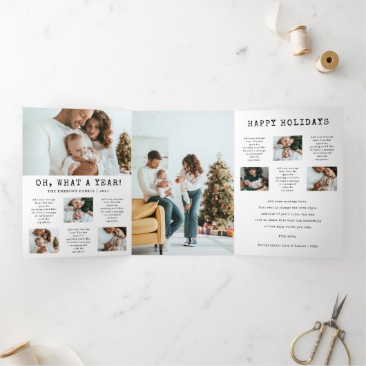 Vakantie Nieuwsbrief Trifold Kaart (Binnen)