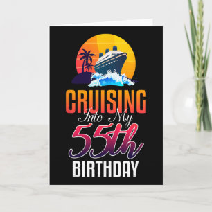 Vakantie op cruiseschip 55e verjaardag cruisen kaart