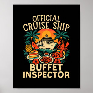 Vakantie op cruiseschip Officiële buffetinspecteur Poster