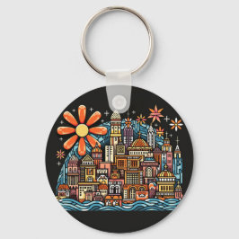 Vakantie op een eiland sleutelhanger