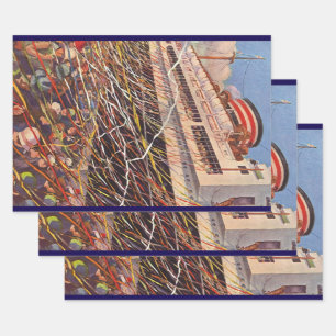 Vakantie op een oud cruiseschip; Bon Voyage-feest! Inpakpapier Vel