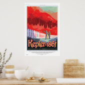 Vakantie op Kepler 186f, waar gras Alway Red is Poster (Keuken)