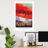 Vakantie op Kepler 186f, waar gras Alway Red is Poster (Thuiskantoor)