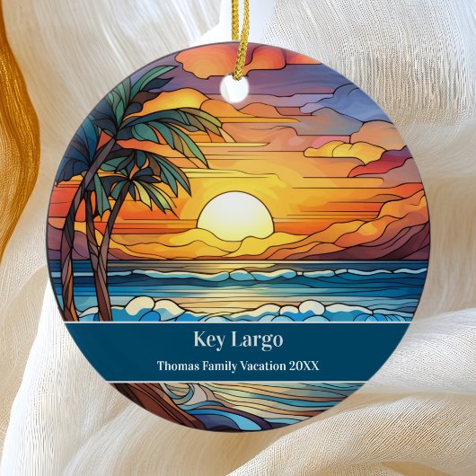 Vakantie op Key Largo Beach Keramisch Ornament