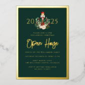 Vakantie Open Huis Notenkraker Kerstfeest Folie Uitnodiging (Voorkant)