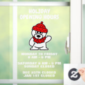 Vakantie openingstijden winkelbord raamsticker (Huis)