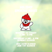 Vakantie openingstijden winkelbord raamsticker (Vel 3)