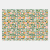 Vakantie Ornamenten, Sinterklaas en postzegels Inpakpapier Vel (Voorkant 3)