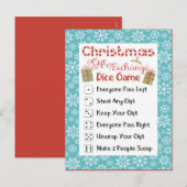 Vakantie Party Game Kaart Christmas Dirty Santa (Voorkant / Achterkant)