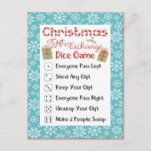 Vakantie Party Game Kaart Christmas Dirty Santa (Voorkant)