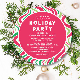 Vakantie Party Groovy Corporate Kerstfeest Kaart