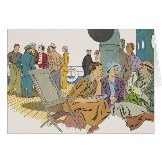  vakantie, passagiersschip op dek (Voorkant Horizontaal)