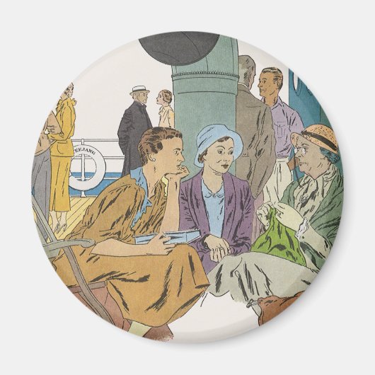 vakantie, passagiersschip op dek magneet (Voorkant)